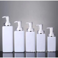 Pompa cosmetica in oro di lusso in fabbrica 500 ml bottiglia di shampoo in plastica quadrata quadrata personalizzata